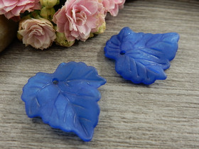 Lehtiriipus akryyli, 23x21mm, sininen, 1kpl