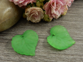 Lehtiriipus akryyli, 15x15mm, vihreä, 1kpl