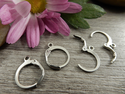 Korvakorurengas lenkillä, 14x12x0.6mm, rst, 1pari