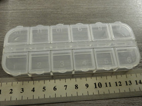 Säilytysrasia, 13x5x1.5cm, kirkas, 1kpl