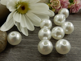 Akryylihelmi, 10mm, kerma, 20kpl