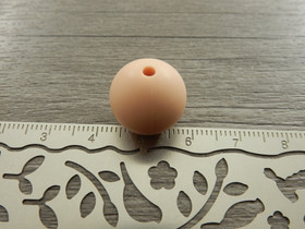 Silikonihelmi, 15mm, persikka, 1kpl