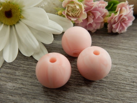 Silikonihelmi marmori, 12mm, vaaleanpunainen, 1kpl