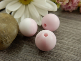 Silikonihelmi marmori, 12mm, vaaleapinkki, 1kpl