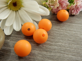 Silikonihelmi, 9mm, tummaoranssi, 1kpl