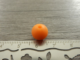 Silikonihelmi, 9mm, tummaoranssi, 1kpl