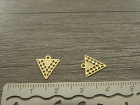 Kolmioriipus, 12x10mm, kulta, 1kpl