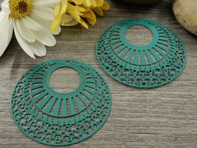 Ympyräriipus/ linkki, 38x35mm, vihreä, 1kpl 