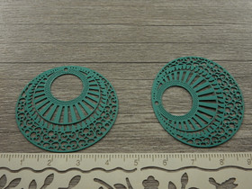 Ympyräriipus/ linkki, 38x35mm, vihreä, 1kpl 