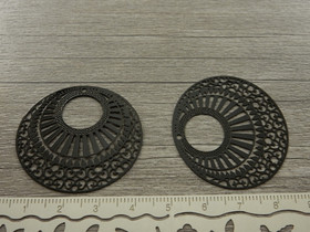 Ympyräriipus/ linkki, 38x35mm, musta, 1kpl 