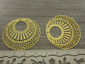 Ympyräriipus/ linkki, 38x35mm, keltainen, 1kpl 