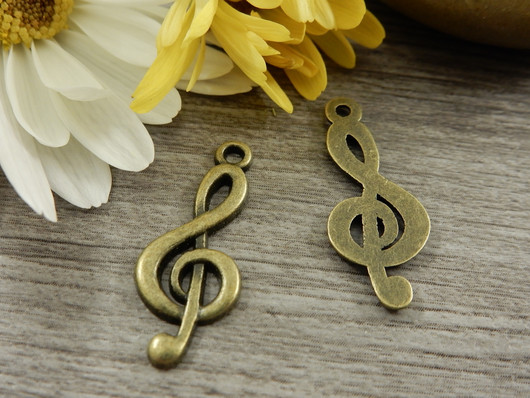 Nuottiriipus, 26x10mm, pronssi, 1kpl