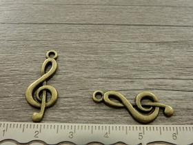 Nuottiriipus, 26x10mm, pronssi, 1kpl