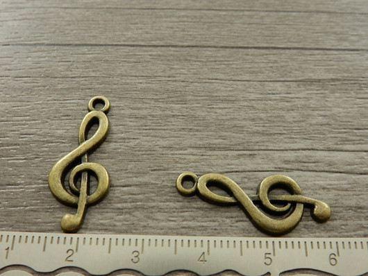 Nuottiriipus, 26x10mm, pronssi, 1kpl