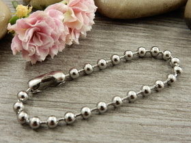 Palloketju lukolla, 2.8mm/10cm, rst, 1kpl