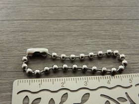 Palloketju lukolla, 2.8mm/10cm, rst, 1kpl