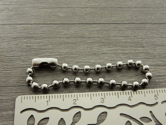 Palloketju lukolla, 2.8mm/10cm, rst, 1kpl