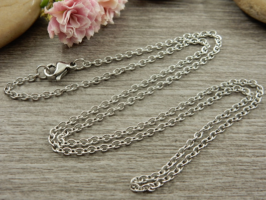 Ankkuriketju/valmisketju, 2.5x2x0.4mm/ 50cm, rst, 1kpl