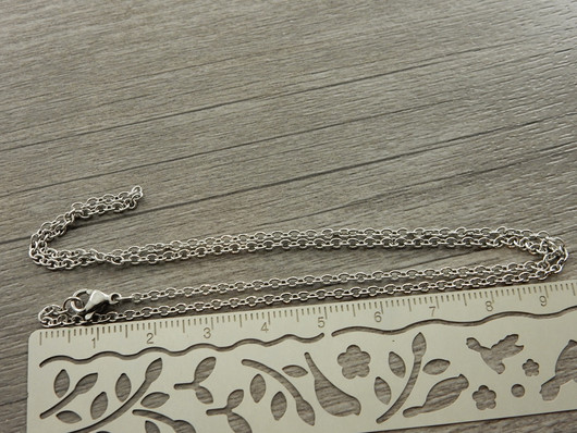 Ankkuriketju/valmisketju, 2.5x2x0.4mm/ 50cm, rst, 1kpl