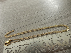 Ankkuriketju/valmisketju, 2.4x2x0.4mm/ 45cm, PVD/ 18K/kulta/rst, 1kpl