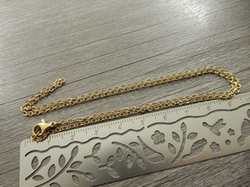 Ankkuriketju/valmisketju, 2.2x1.5x0.3mm/ 45cm, PVD/ kulta/rst, 1kpl