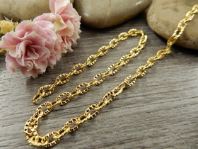 Ankkuriketju rösö, 4x3x0.7mm, kulta, 1m