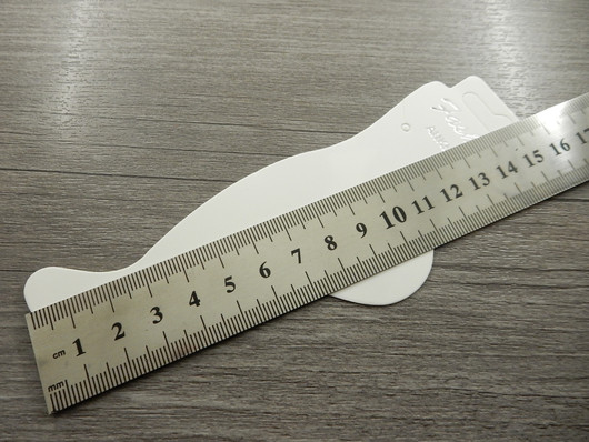 Nilkkakorukortti, 15.5x5cm, valkoinen, 1kpl