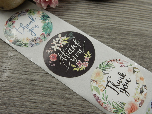 Thank you tarra kukat, 25mm, moniväri, 10kpl