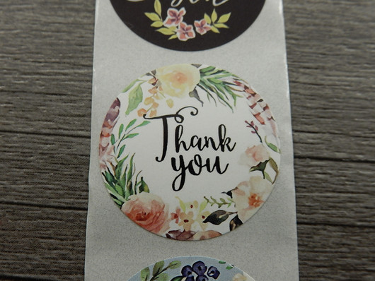 Thank you tarra kukat, 25mm, moniväri, 10kpl