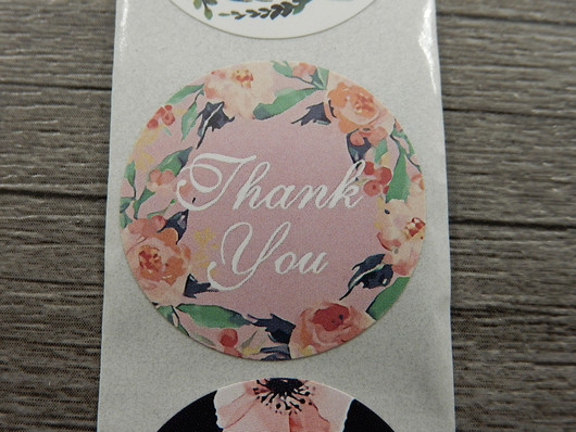 Thank you tarra kukat, 25mm, moniväri, 10kpl