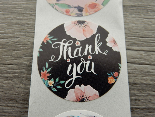 Thank you tarra kukat, 25mm, moniväri, 10kpl