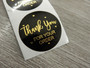 Thank you for your order tarra, 25mm, kulta/musta, 10kpl