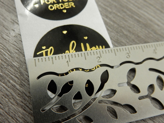 Thank you for your order tarra, 25mm, kulta/musta, 10kpl