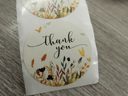 Thank you tarra, 25mm, moniväri, 10kpl