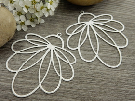 Kukkariipus, 45x41mm, valkoinen, 1kpl