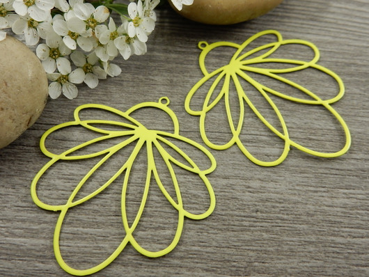 Kukkariipus, 45x41mm, keltainen, 1kpl