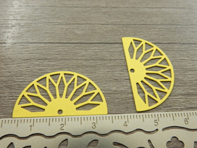 Puoliympyräriipus, 31x17mm, keltainen, 1kpl