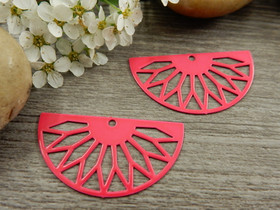 Puoliympyräriipus, 31x17mm, pinkki, 1kpl