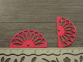 Puoliympyräriipus, 31x17mm, pinkki, 1kpl