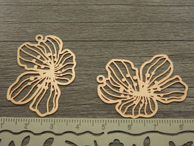 Kukkariipus, 37x30mm, ruusukulta, 1kpl