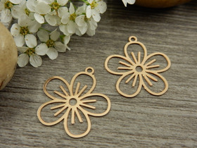 Kukkariipus, 22x20mm, ruusukulta, 1kpl