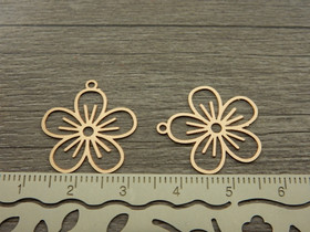 Kukkariipus, 22x20mm, ruusukulta, 1kpl