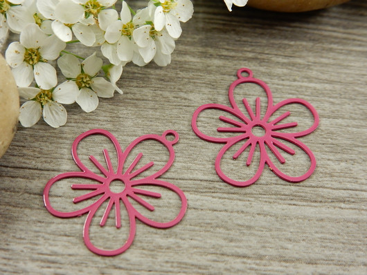 Kukkariipus, 22x20mm, fuksia, 1kpl