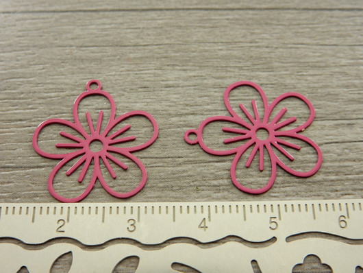 Kukkariipus, 22x20mm, fuksia, 1kpl