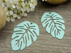 Lehtiriipus, 28x20mm, turkoosi, 1kpl