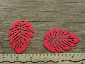 Lehtiriipus, 28x20mm, pinkki, 1kpl