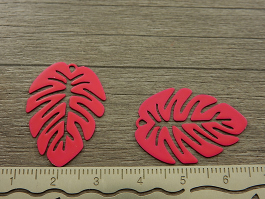 Lehtiriipus, 28x20mm, pinkki, 1kpl