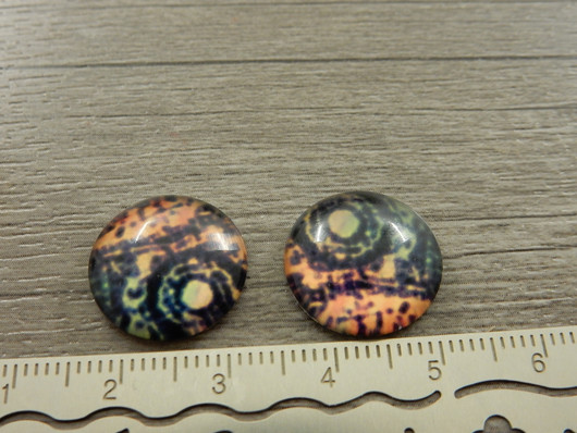 Kapussi kuvio, 16mm, moniväri, 1kpl