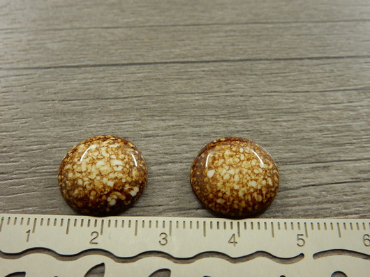 Kapussi kuvio, 14mm, ruskea, 1kpl