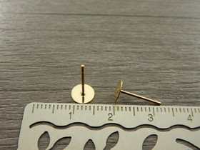 Korvakorutappi, 6x13mm, 24K/vaaleakulta/rst, 10paria